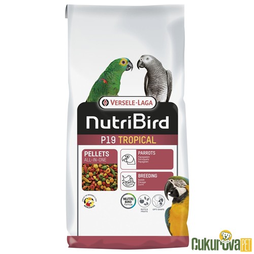 Versele Laga Nutribird P19 Tropical Papağan Pelet Yem 10 Kg