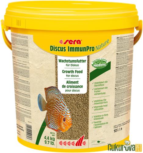 SERA BALIK YEM DISCUS IMMUNPRO NATURE BÜYÜTME YEMİ 10 L - 4.4 KG