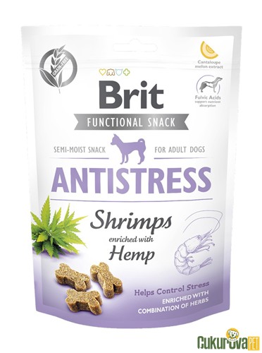 BRIT ANTI - STRESS KENEVİRLİ VE KARİDESLİ SAKİNLEŞTİRİCİ ETKİLİ KÖPEK ÖDÜLÜ 150 GR