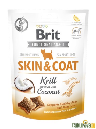 BRIT SKIN & COAT KARİDES VE HİNDİSTAN CEVİZLİ KÖPEK ÖDÜLÜ 150 GR