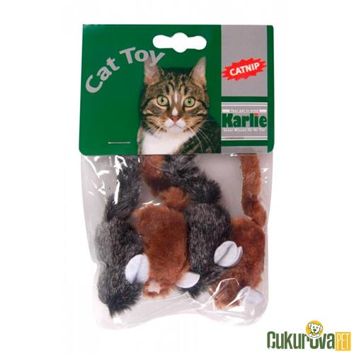 KARLIE CATNIPLI PELUŞ FARE KEDİ OYUNCAĞI 5 CM (4'LÜ) 