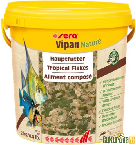 SERA BALIK YEM VIPAN LARGE FLAKES NATURE 10 L - 2 KG