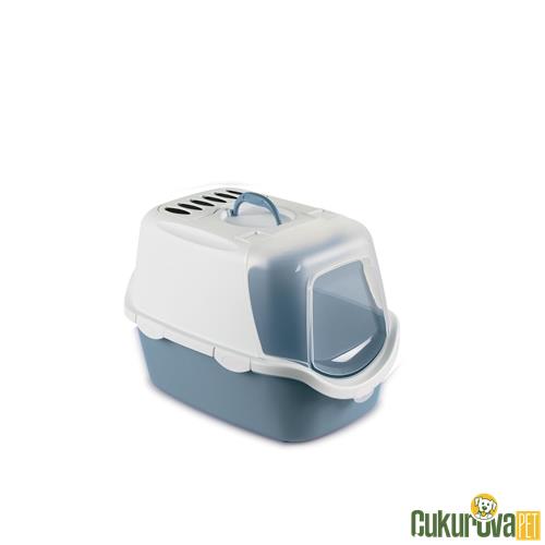 STEFANPLAST CATHY EASY CLEAN KAPALI KEDİ TUVALETİ - MAVİ 