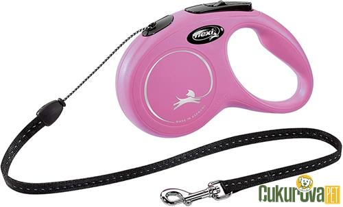 FLEXI NEW CLASSIC 5 M İP TİPİ OTOMATİK TASMA S PEMBE