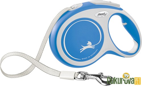Flexi Comfort Şerit Otomatik Köpek Gezdirme Kayışı Gri - Mavi / L - 8 M