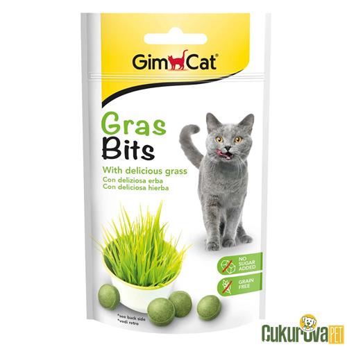 GIMCAT GRASBITS ÇİMEN AROMALI SİNDİRİM SİSTEMİ DESTEKLEYİCİ ŞEKERSİZ KEDİ ÖDÜL MAMASI 50 GR