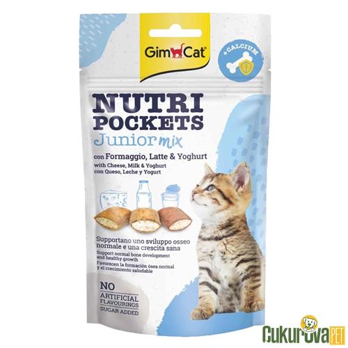 GIMCAT NUTRI POCKETS KEDİ ÖDÜLÜ JUNIOR MIX 60 GR