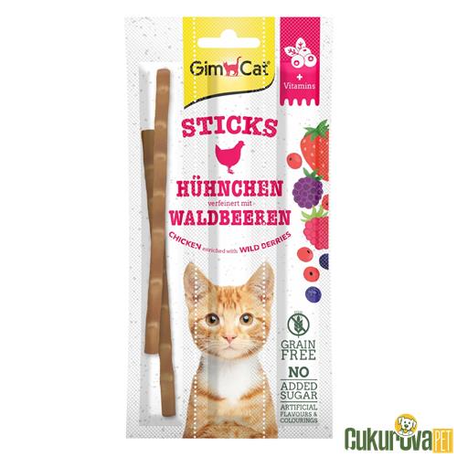 GIMCAT SUPER FOOD TAVUKLU VE YABAN MERSİNLİ KEDİ ÖDÜL ÇUBUĞU 15 GR - 3 LÜ