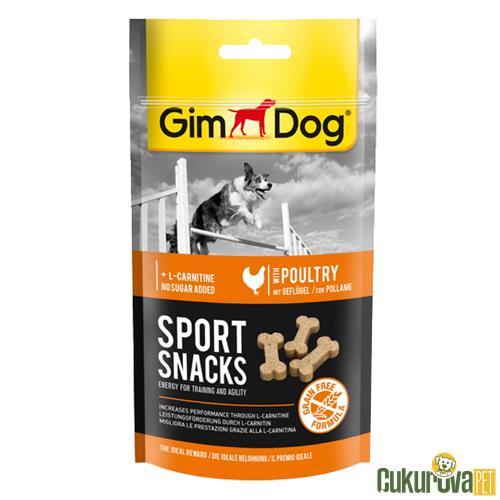 GIMDOG SPORT SNACKS TAVUK & L - CARNITINLI ÖDÜL TABLETİ 60 GR
