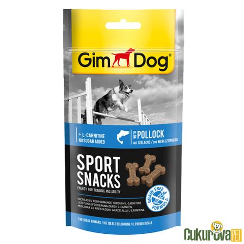 GIMDOG SPORT SNACKS POLLOCK KÖMÜR BALIKLI & L - CARNITINLI ÖDÜL TABLETİ 60 GR