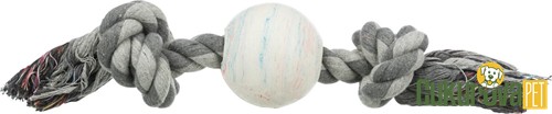 Trixie Dental Kauçuk Toplu İp Köpek Oyuncağı Karışık Renkli - 36 Cm