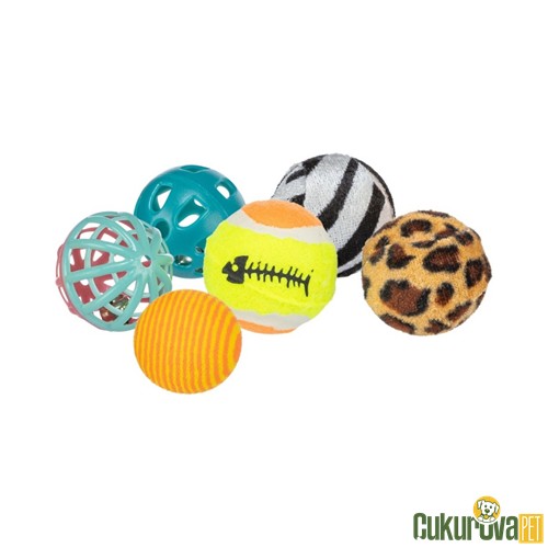TRIXIE KEDİ OYUN TOPU SETİ 3.5 - 4 CM - 6 ADET