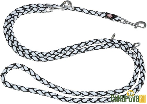 Trixie Cavo Reflektörlü Ayarlanabilir Köpek Uzatma Tasması Siyah - Gri / S - M / 2 M - 12 Mm