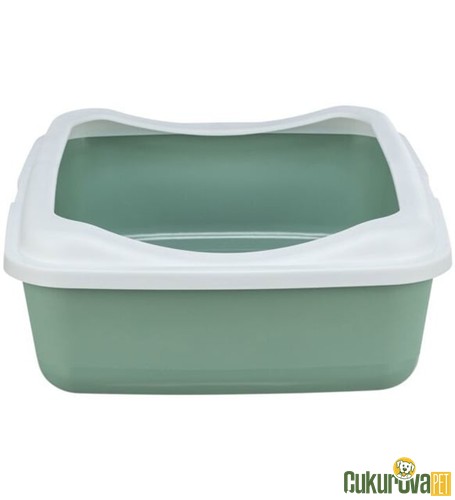 Trixie Litter Classic Açık Kedi Tuvaleti Adaçayı Yeşili - Beyaz 37 x 15 x 48 Cm