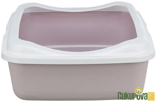 Trixie Litter Classic Açık Kedi Tuvaleti Açık Lila - Beyaz 37 x 15 x 48 Cm