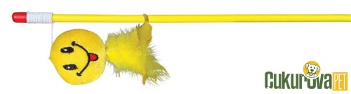 Trixie Peluş Emoji Tüylü Kedi Oltası Karışık Çeşitli 50 Cm - 1 Adet