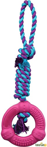 Trixie İpli Kauçuk Köpek Oyuncağı Karışık Renkli / 12 - 41 Cm
