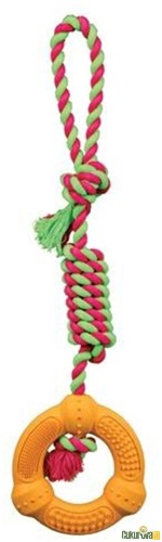 Trixie İpli Kauçuk Köpek Oyuncağı Karışık Renkli / 12 - 41 Cm