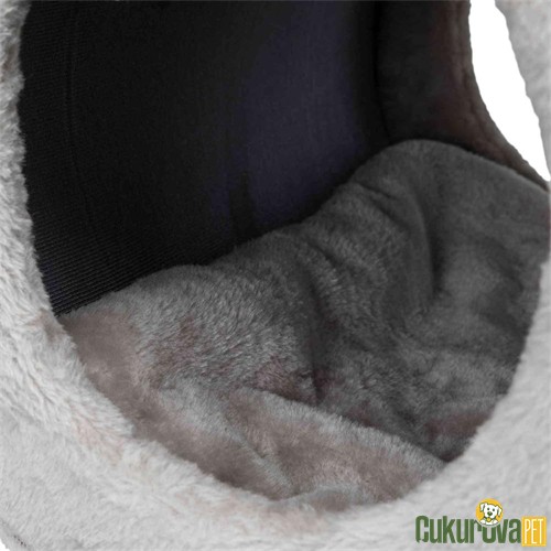 Trixie Tırmalamalı ve Oyuncaklı Kedi Evi Gri 27 x 39 Cm