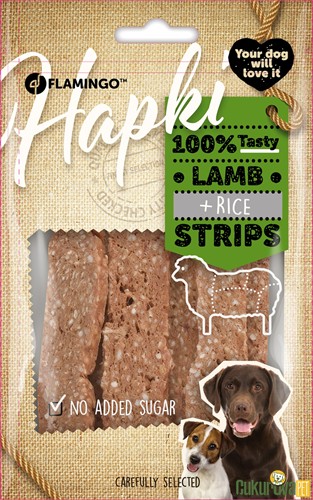 FLAMINGO LAMB STRIPS KUZULU ŞERİT KÖPEK ÖDÜLÜ 85 GR