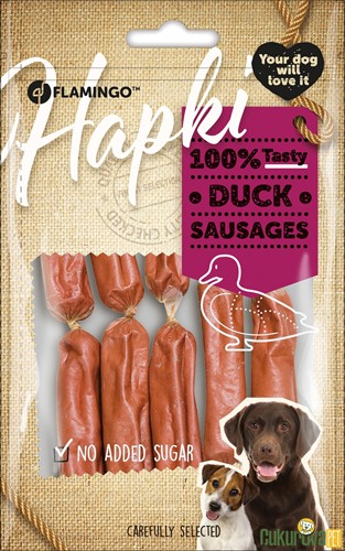 FLAMINGO ŞEKERSİZ ÖRDEKLİ SOSİS KÖPEK ÖDÜLÜ 85 GR
