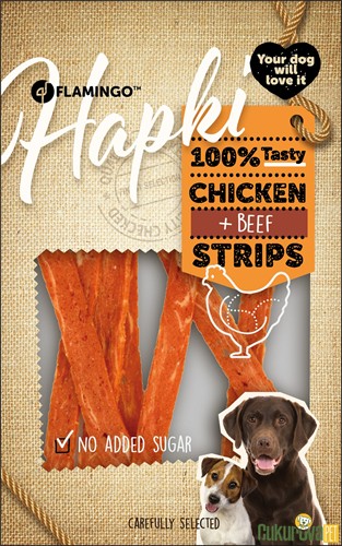 FLAMINGO TAVUKLU VE BİFTEKLİ ŞERİT KÖPEK ÖDÜL MAMASI 85 GR