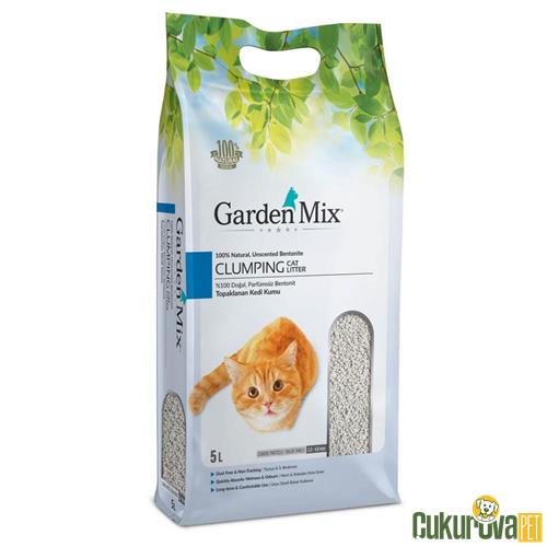 GARDENMIX BENTONİT KOKUSUZ PARFÜM İÇERMEYEN KALIN KEDİ KUMU 5 L
