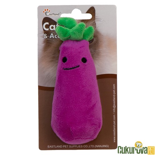 EASTLAND CATNIPLI HIŞIRTILI PELUŞ PATLICAN 13 CM