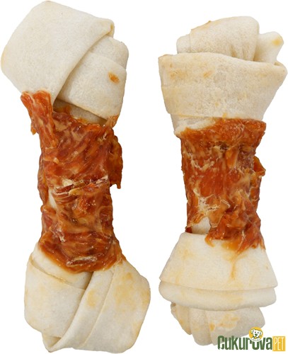 Flamingo R'Hide Knotted Bone Tavuklu Köpek Ödül Kemiği 2 Adet / 11 Cm - 70 Gr