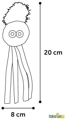 Flamingo Vinta Catnipli Tüylü Hışırtılı Peluş Kumaş Kedi Oyuncağı 8 Cm