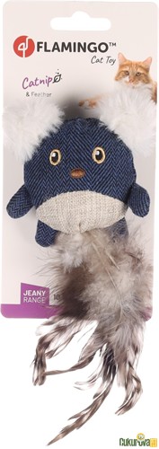Flamingo Jeany Kot Desenli Catnipli Tüylü Peluş Kedi Oyuncağı 20 Cm