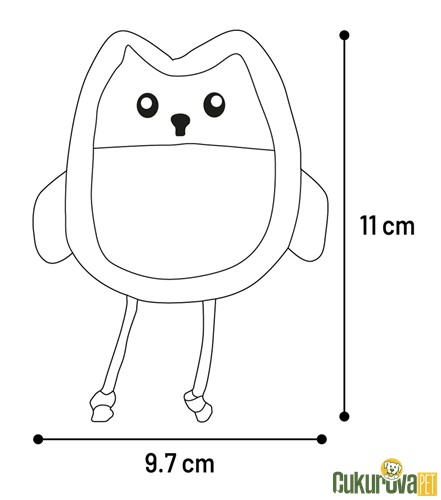 Flamingo Kagra Baykuş Ve Fare Peluş Kumaş Kedi Oyuncağı 8 Cm