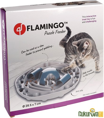 Flamingo Hanto Labirentli Ödül Hazneli Kedi Oyuncağı Gri - 28.5 Cm