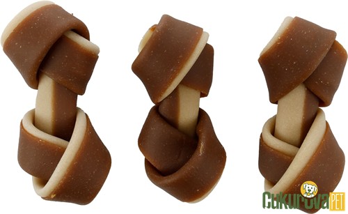 Flamingo Duetto Twisted Bones Kuzulu ve Pirinçli Köpek Ödül Kemiği S / 6 Adet - 90 Gr