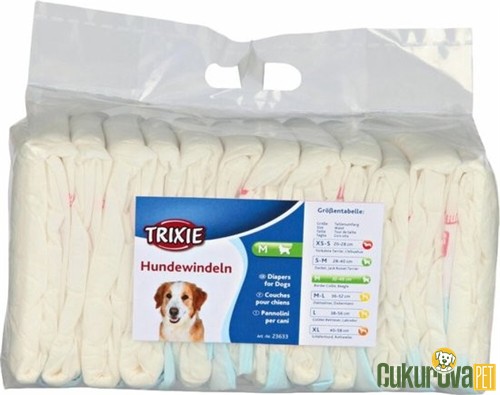 TRIXIE KÖPEK KÜLOT VE PEDİ M - 32 - 48 CM - 12'Lİ 
