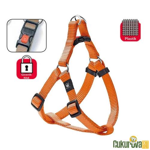 KARLIE KİLİTLİ KÖPEK GÖĞÜS TASMASI TURUNCU 60 - 90 CM L