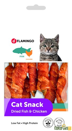 FLAMINGO TAVUKLU VE BALIKLI KEDİ ÖDÜL MAMASI 50 GR