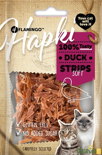 FLAMINGO HAPKI STRIPS ÖRDEK ETLİ KEDİ ÖDÜLÜ 50 GR