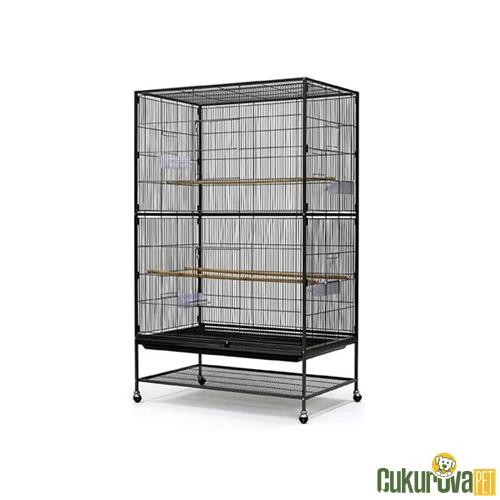 DAYANG AYAKLI DİKDÖRTGEN KUŞ KAFESİ SİYAH 90 x 58.4 x 152.4 CM