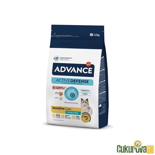 ADVANCE SENSITIVE SOMONLU KISIRLAŞTIRILMIŞ KEDİ MAMASI 1.5 KG 