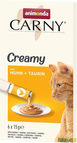 ANİMONDA SNACK CARNY TAVUK & TAURIN KEDİ KREMASI 6 x 15 GR