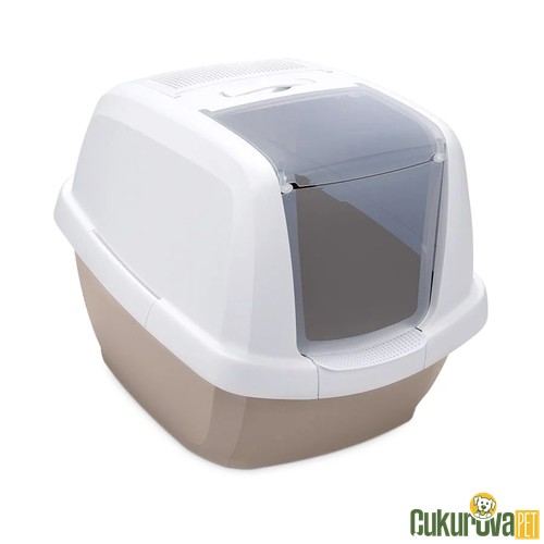 Imac Maddy Kapalı Kedi· Tuvaleti - Bej / Beyaz - 65 x 47.5 x 47.5 Cm