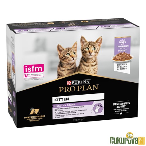 PRO PLAN POUCH SOS İÇİNDE HİNDİLİ YAVRU KEDİ YAŞ MAMASI 85 GR 10'LU