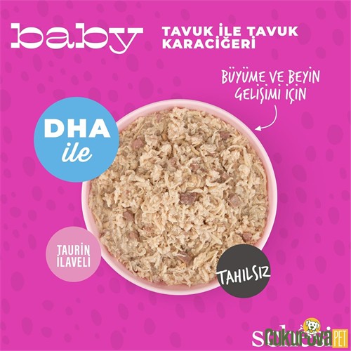 Schesir Complete Baby Tavuklu ve Ciğerli Yavru Kedi Yaş Maması 70 Gr