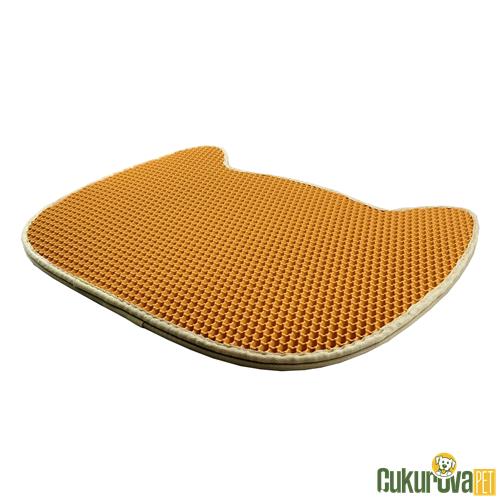 GIMCAT KEDİ ŞEKLİNDE ELEKLİ KEDİ KUMU PASPASI 65 x 49 CM TURUNCU