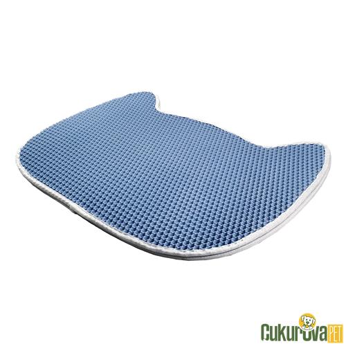 GIMCAT KEDİ ŞEKLİNDE ELEKLİ KEDİ KUMU PASPASI 65 x 49 CM MAVİ