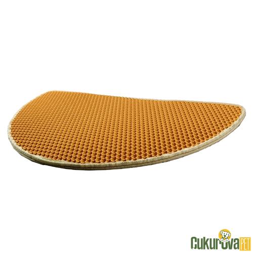 GIMCAT KEDİ KUM PASPASI GÜNEŞ ŞEKLİNDE ELEKLİ 65 X 38 CM TURUNCU