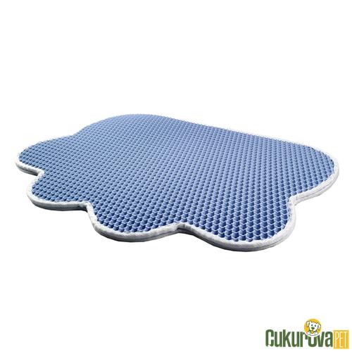 GIMCAT PATİ ŞEKLİNDE ELEKLİ KEDİ KUMU PASPASI 61.5 x 46 CM MAVİ