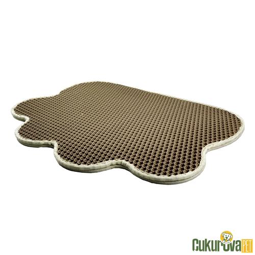 GIMCAT PATİ ŞEKLİNDE ELEKLİ KEDİ KUMU PASPASI 61.5 x 46 CM KAHVERENGİ