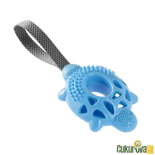 GIMDOG KAPLUMBAĞA ŞEKLİNDE ÇEKİŞTİRMELİ KÖPEK ÖDÜL OYUNCAĞI MAVİ 